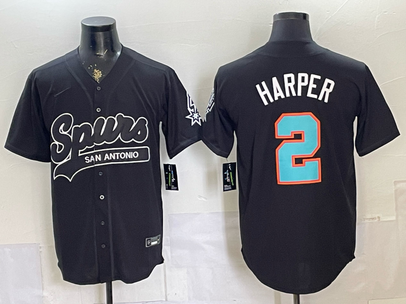 Men San Antonio Spurs #2 Harper black Nike 2026 NBA Jersey 062101->san antonio spurs->NBA Jersey